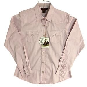 Walls Vintage Ranch Wear Western Shirt Women's M Lavender Pink Cowgirl Snap Up